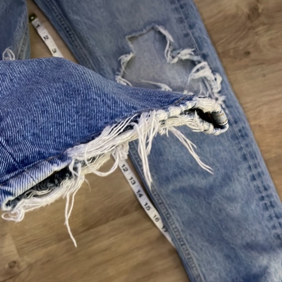 Agolde 90’s Distressed Straight Fit Jeans Sz 26 - Picture 8 of 13